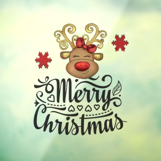 Roodbaarzen rode snuitneus  raamsticker (Vel 3)