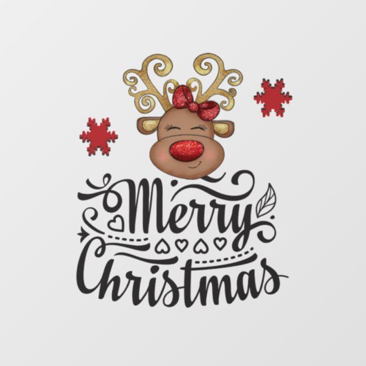 Roodbaarzen rode snuitneus  raamsticker (Vel)