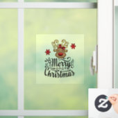 Roodbaarzen rode snuitneus  raamsticker (Huis)