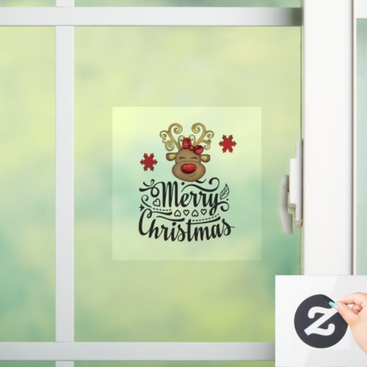 Roodbaarzen rode snuitneus  raamsticker (Huis)