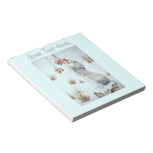 Roodbaarzen sneeuwscopen notitieblok (Schuin)