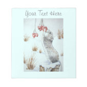 Roodbaarzen sneeuwscopen notitieblok (Voorkant)