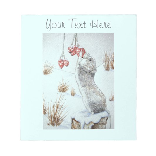 Roodbaarzen sneeuwscopen notitieblok (Voorkant)