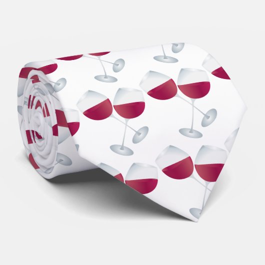 Roodbaarzen Stropdas (Opgerold)