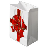 Roodbaarzen van de Seizoen van de mousserende Rood Medium Cadeauzakje (Achterkant Gekanteld)
