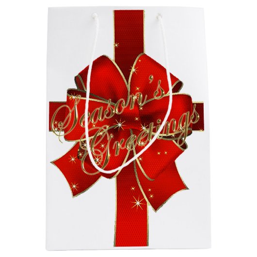 Roodbaarzen van de Seizoen van de mousserende Rood Medium Cadeauzakje (Voorkant)