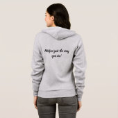 Roodbaarzen zwarte en witte kat hoodie (Achterkant volledig)
