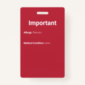 Roodbadge voor identificatie van kinderen badge (Achterkant)