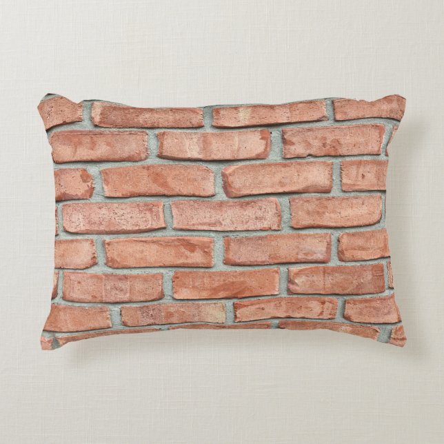 Roodbakstenen muur 's ochtends accent kussen (Voorkant)