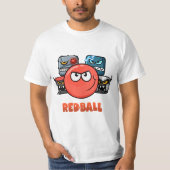 roodbal 4 de roemeense roeperij emoji tshirt (Voorkant)