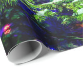 Roodbal met groene kerstboom cadeaupapier (Rol Hoek)