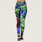 Roodbal met groene kerstboom leggings (Achterkant)