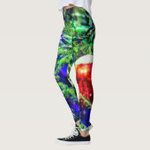 Roodbal met groene kerstboom leggings (Links)