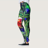 Roodbal met groene kerstboom leggings (Links)