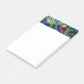 Roodbal met groene kerstboom post-it® notes (Schuin)