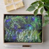 Roodbal met groene kerstboom tissuepapier (Geschenk)