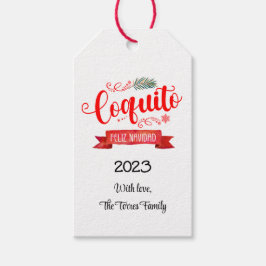 Roodbanner Feliz Navidad Round Sticker Cadeaulabel