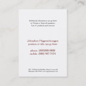 Roodbarnland Levend Boerderij Visitekaartje (Achterkant)