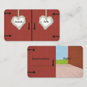 Roodbaron en Daisies country Wedding Reception Plaatskaartje (Voorkant / Achterkant)