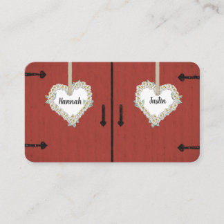 Roodbaron en Daisies country Wedding Reception Plaatskaartje