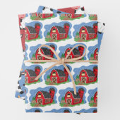 Roodbaron en Koe papierset voor overvulling Inpakpapier Vel (In situ)