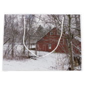 Roodbaron in de sneeuw large cadeautasje (Voorkant)