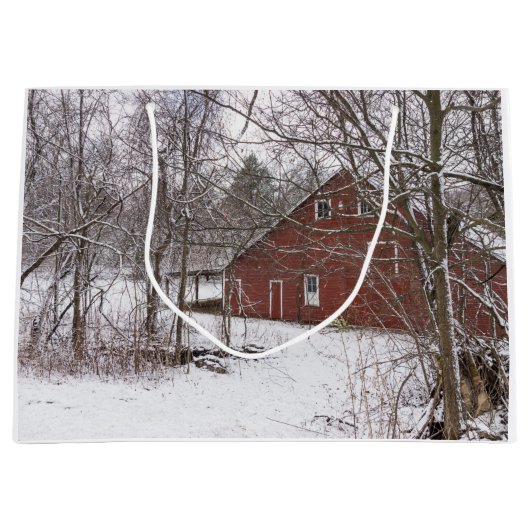 Roodbaron in de sneeuw large cadeautasje (Voorkant)