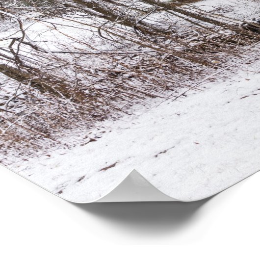 Roodbaron in de sneeuw poster (Hoek)