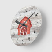 Roodbaron voor kunstwerken met houten muur ronde klok (Hoek)