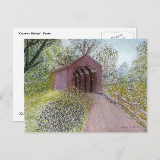 Roodbedekking brug briefkaart (Voorkant / Achterkant)