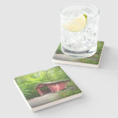 Roodbedekking brug stenen onderzetter (Zijkant)