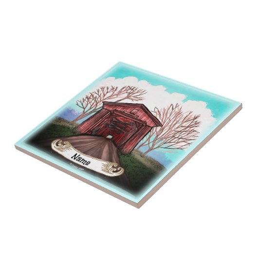 Roodbedekking brug tegeltje (Zijkant)