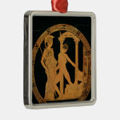 Roodbeeldbeker met afbeelding van Athena, Theseus Metalen Ornament (Rechts)