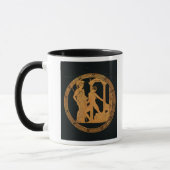 Roodbeeldbeker met afbeelding van Athena, Theseus Mok (Links)