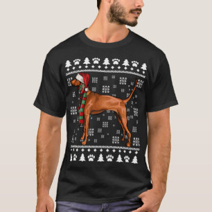 Roodbeen hond kerstmuts kerst lelijke Kerstmis T-shirt