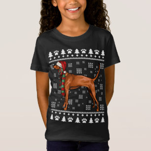 Roodbeen hond kerstmuts kerst lelijke Kerstmis T-shirt
