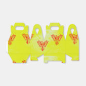 Roodbeendervogel op geel bedankdoosjes (Uitgevouwen)