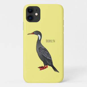 Roodbeige aalscholver cartoon Case-Mate iPhone case
