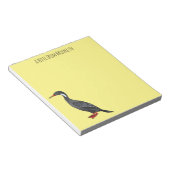 Roodbeige aalscholver cartoon notitieblok (Schuin)