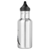 Roodbeige aalscholver cartoon waterfles  (Rechts)