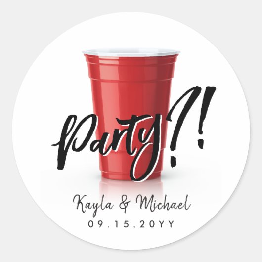 Roodbeker herfst ronde sticker (Voorkant)