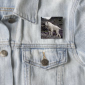 Roodberggeit Vierkante Button 5,1 Cm (In situ)