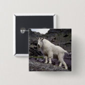 Roodberggeit Vierkante Button 5,1 Cm (Voorkant /achterkant)