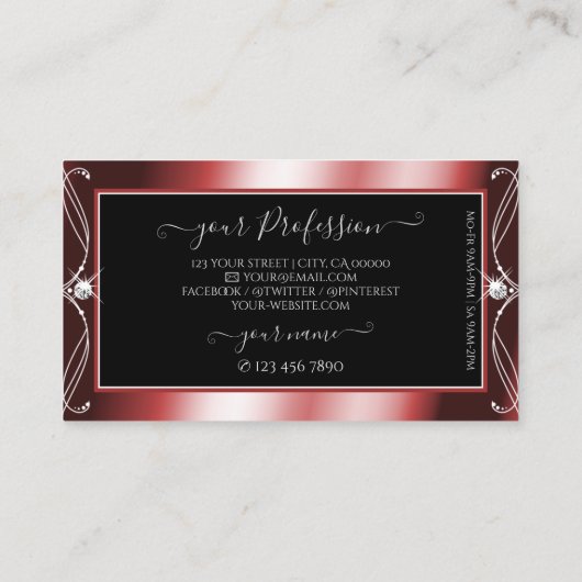 Roodbeukendiamant met Logo Visitekaartje (Achterkant)