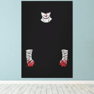 Roodbevlekte Krijger van Schaduwen Canvas Afdruk