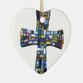 roodblauw Christelijk Keramisch Ornament (Rechts)