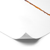 Roodbloem abstracte waterverf rode floraal poster (Hoek)