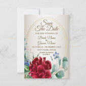 Roodbloem Groen leest Golden Lijst Tan Save The Date (Voorkant)