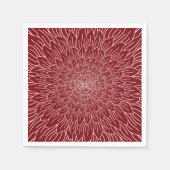 Roodbloem met rode rode bloem, botanisch servet (Voorkant)