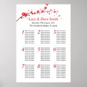 Roodbloem-tafel-zitplank Poster (Voorkant)